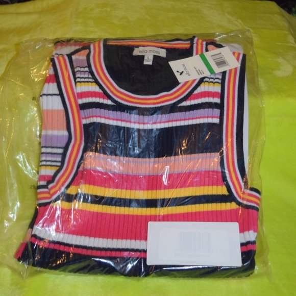 Ella Moss Pink & Black  Simona Bodycon Dress L - Picture 3 of 7